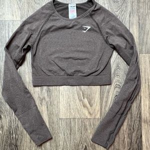 Gymshark Women’s Size Medium Vital Seamless Long Sleeve Crop Top